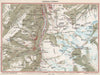 MÜRREN ENVIRONS. Wengen Eiger Jungfrau Lauterbrunnen. Vintage map plan 1963