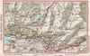 BRIENZ AXALP MEIRINGEN BRÜNIG. Lungern Bürglen. Vintage map. Switzerland 1963