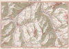 SAANEN GSTAAD LENK im Simmental St Stephan Lauenen. Switzerland 1963 old map