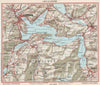 LAKE LUCERNE. Vierwaldstättersee. Luzern Altdorf Emmetten Engelberg 1963 map