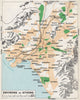 ATHENS ENVIRONS vintage map plan. Piraeus. Greece 1962 old vintage chart