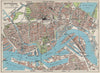 ROTTERDAM. Vintage town city map plan. Netherlands 1961 old vintage chart