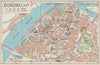 DORDRECHT. Vintage town city map plan. Netherlands 1961 old vintage chart