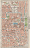 CENTRAL HAGUE. Vintage town city map plan. Netherlands 1961 old vintage