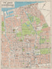 THE HAGUE AND SCHEVENINGEN. Vintage town city map plan. Netherlands 1961