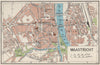 MAASTRICHT. Vintage town city map plan. Netherlands 1961 old vintage chart