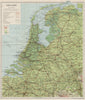 NETHERLANDS Holland. Roads railways motorways. Projected polders 1961 map