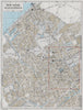 DEN HAAG SCHEVENINGEN THE HAGUE vintage town city stadsplan Netherlands 1964 map