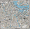 AMSTERDAM vintage town city centre stadsplan. Netherlands 1964 old vintage map