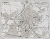 ST. BRIEUC antique town city plan de la ville. Côtes-d'Armor 1962 old map