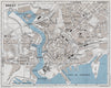 BREST antique town city plan de la ville. Finistère 1962 old map chart