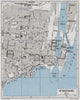 ST. NAZAIRE antique town city plan de la ville. Loire-Atlantique 1962 old map
