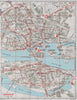 STOCKHOLM antique town city stadsplan. Sweden 1969 old map chart