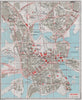 HELSINKI antique town city plan asemakaava. Finland 1969 old map chart