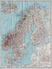 Scandinavia. Danemark Norvège & Suède. Denmark Norway Sweden Finlande 1969 map