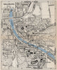 SALZBURG antique town city Stadtplan. Austria. Österreich 1954 old map
