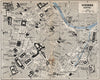 VIENNA WIEN (centre) antique town city Stadtplan. Austria. Österreich 1954 map