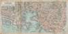 GENOA GENOVA vintage town city map plan pianta della città. Italy 1958 old