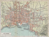 PALERMO vintage town city pianta della città. Italy 1958 old vintage map chart