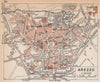 AREZZO vintage town city pianta della città. Italy 1958 old vintage map chart