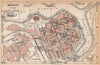 BRINDISI vintage town city pianta della città. Italy 1958 old vintage map