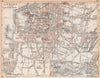 LIVORNO vintage town city pianta della città. Italy 1958 old vintage map chart