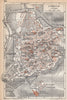 L'AQUILA vintage town city pianta della città. Italy 1958 old vintage map