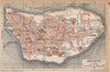 ORVIETO vintage town city map plan pianta della città. Italy 1958 old
