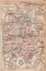PADOVA vintage town city map plan pianta della città. Italy 1958 old