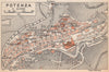 POTENZA vintage town city pianta della città. Italy 1958 old vintage map chart