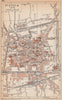 PISTOIA vintage town city map plan pianta della città. Italy 1958 old