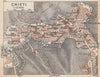 CHIETI vintage town city pianta della città. Italy 1958 old vintage map chart