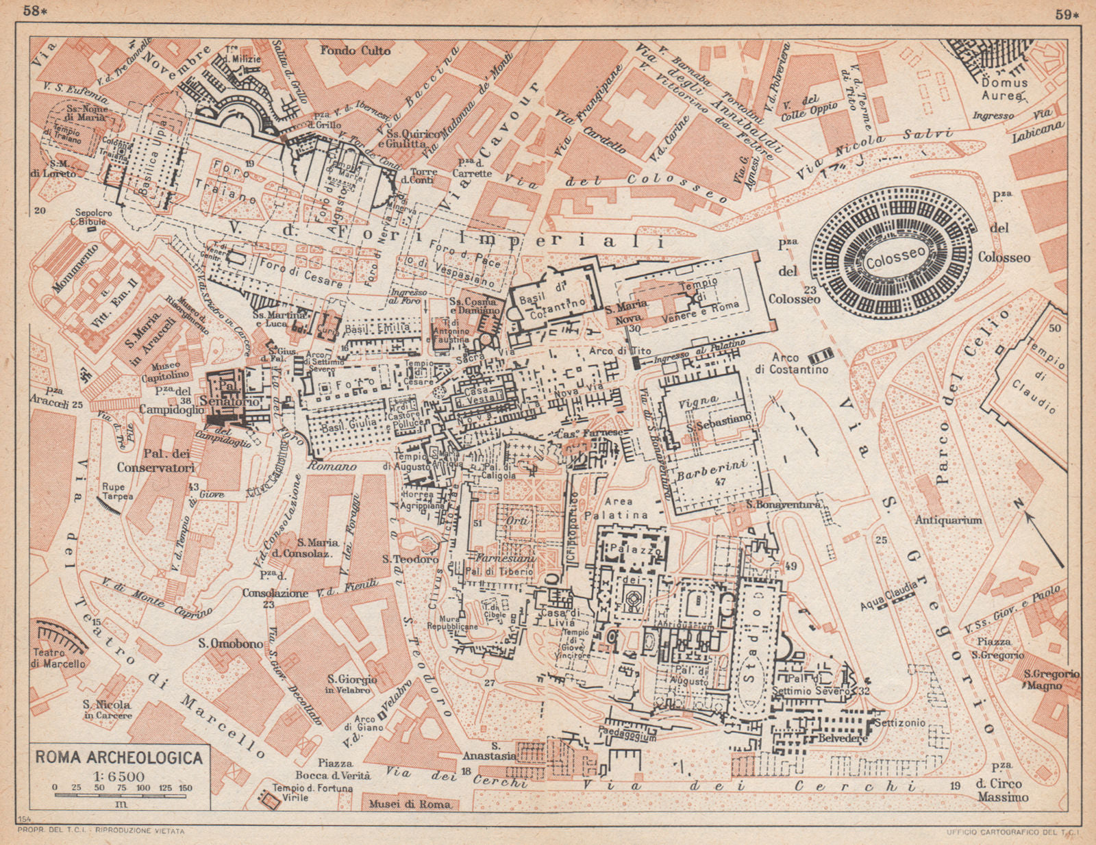 ROMA ARCHEOLOGICA. Ancient Rome archaelogical. Italy 1958 old vintage ...