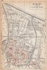 RIMINI vintage town city pianta della città. Italy 1958 old vintage map chart