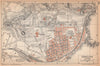 SIRACUSA SIRACUSE vintage town city pianta della città. Italy 1958 old map