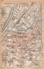 TRENTO vintage town city map plan pianta della città. Italy 1958 old