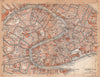 VENEZIA CANAL GRANDE. Venice vintage map plan pianta della città 1958 old