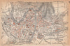 VERONA vintage town city map plan pianta della città. Italy 1958 old