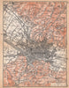 FLORENCE FIRENZE & environs vintage map plan. Italy 1958 old vintage chart