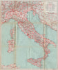 ITALIA Italy showing first autopistas motorways 1958 old vintage map chart
