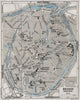 BRUGES BRUGGE. Vintage town city map plan de la ville. Belgium 1955 old