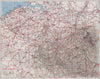 BELGIQUE LUXEMBOURG. Belgium & Luxemburg 1955 old vintage map plan chart