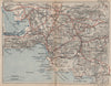 Environs of MARSEILLE. Provence Aix. Bouches-du-Rhône 1930 old vintage map
