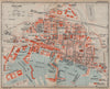 TOULON vintage town city plan de la ville. Var 1930 old vintage map chart