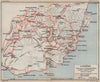 L'ESTÉREL vintage motor & cycling map. Chemins cyclables. Provence 1930