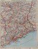 ALPES-MARITIMES. Nice Monaco Menton St Martin Vésubie Sospel Utelle 1930 map