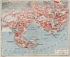 MONACO ET MONTE-CARLO vintage town city plan de la ville 1930 old vintage map