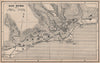 SAN REMO SANREMO vintage town city plan pianta della città. Italy 1930 old map