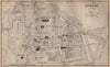 ORANGE vintage town city plan de la ville. Vaucluse 1925 old vintage map chart