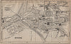 DIGNE-LES-BAINS vintage town city ville plan. Alpes-de-Haute-Provence 1925 map